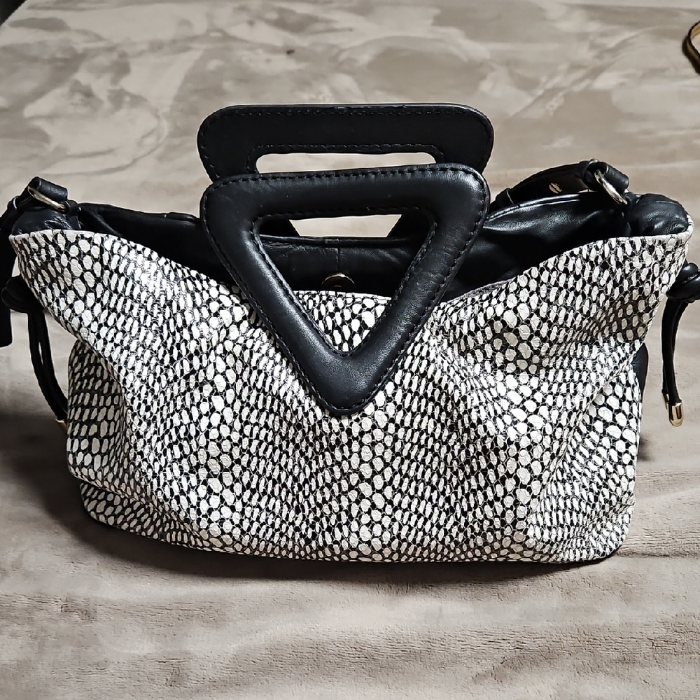 Vince Camuto Black and White Clutch